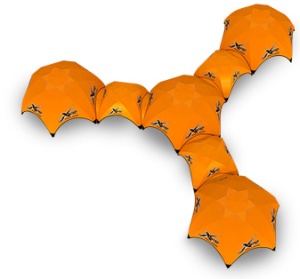 orange-hexadomes-joined-together